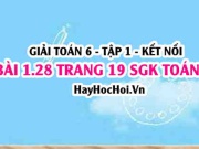 Bài 1.28 SGK Toán 6 tập 1 Kết nối tri thức